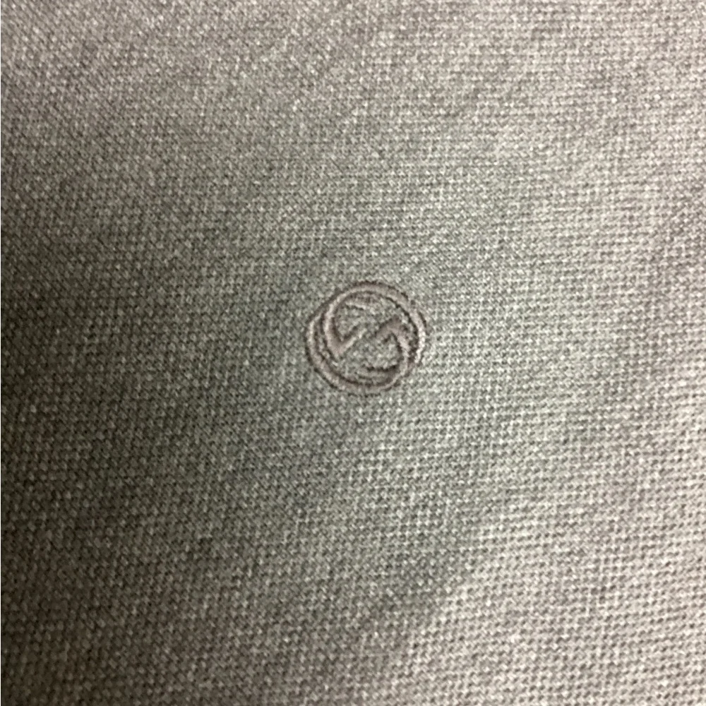 Gucci Men's Gray Short Sleeve Polo Shirt striped collar size M